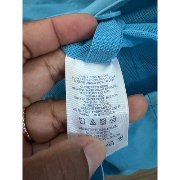 Lands’ End Women’s XL Windbreaker Blue Lightweight Jacket 18-20 Outdoor Travel - Picture 4 of 8